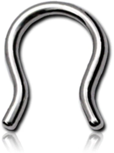 Septum Retainer 1,6 mm Klammerform Nasenpiercing Stahl - Bild 1 von 1