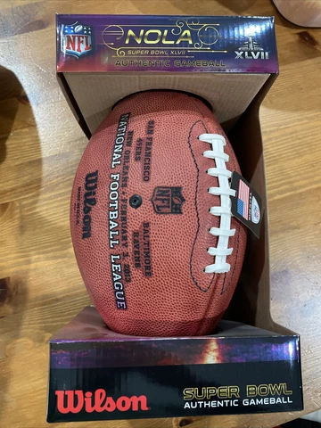 NFL Super Bowl XLVII Wilson Football 49ERS VS RAVENS 2013 The Duke RAY LEWIS Cover