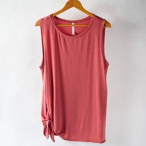 Fabletics Side Knot Workout Tank Tunic Top Mauve L - Picture 1 of 9