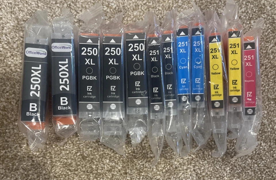 EZ Ink Compatible Ink Cartridges Replacement Canon 250 & 251 - NEW - Image 1 of 1