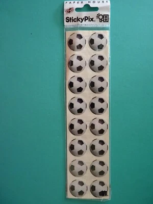 Pegatinas de balón de fútbol realista paquete sellado Sticky Pix Foto 1 de 2