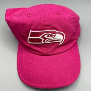 Seattle Seahawks Hat Youth Girls 7 - 16 Pink NFL Team Apparel Strap Back Cap New - Picture 1 of 7