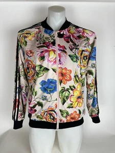 Rare Adidas X Farm Rio Trefoil Floral Track Bomber Jacket Women’s Size L - Picture 1 of 11