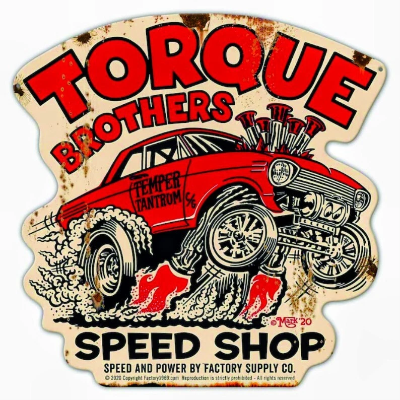 TORQUE HOT ROD MOTORCYCLE RAT FINK TOOLS GUNS STICKER - Image 1 of 1