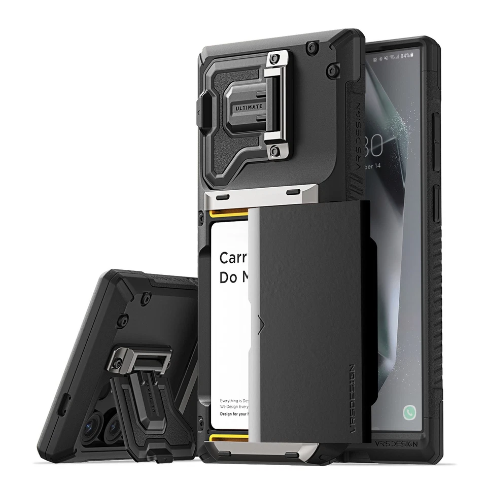 Funda para Galaxy S24 Ultra VRS [Damda Glide DuoGuard] con billetera para tarjetas y soporte Foto 1 de 4