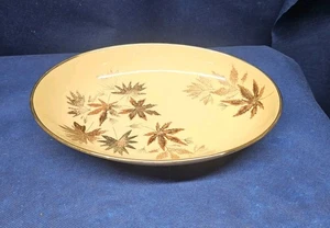 Vintage Fine Arts China Made In USA "Autumn Symphony" Oval Serving Bowl EUC - Foto 1 di 5