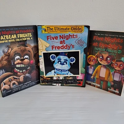 Five Nights At Freddys Book Bundle Scott Cawthon Guide Book Graphic Novel FNAF - Image 1 of 4