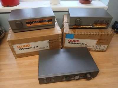 Quad 33 Control Unit FM3 Tuner Amplifier Quad 303 Amp & Quad 303 power amp - Image 1 of 4
