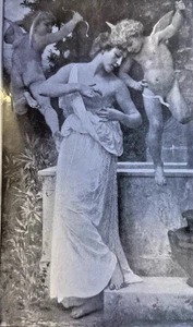1898 Vintage Magazine Illustration Love's Wound by William-Adolphe Bouguereau - Picture 1 of 2