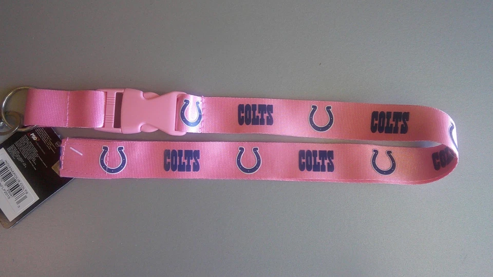 NFL Lanyard Keychain Indianapolis Colts Pink Color - Image 1 of 1