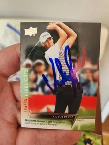 Autograph Victor Perez Signed 2024 Upper Deck Golf Card #71. Rare - Picture 1 of 4