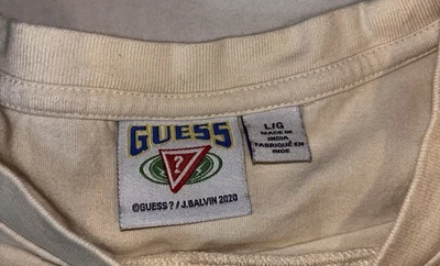 Guess x J Balvin Collab Smile Face T-Shirt Size Large - Image 1 of 4
