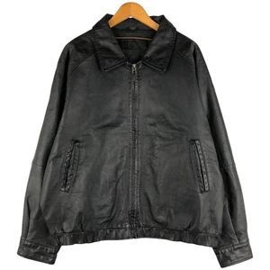 Vintage St. John's Bay Swing-Top Padded Leather Blouson Men's XL - Picture 1 of 18