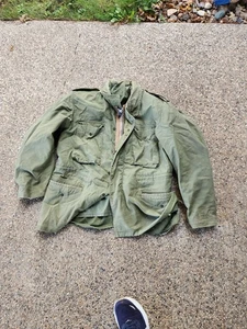 Vintage 60s U.S. Army Field Jacket M65 OG-107 Mens Size Large Olive Green  - Picture 1 of 8
