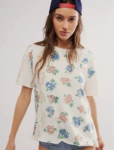 WE THE FREE Nina Boheme Floral Printed Tee Women's Size S T-Shirt - Picture 1 of 7