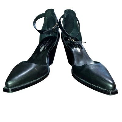 Туфли на танкетке с ремешком на лодыжке Jeffrey Campbell-Free People черная кожа - 7 - Изображение 1 из 4