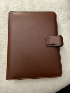 Porta Agenda IN VERA PELLE MARRONE CUOIO 23x18 - Foto 1 di 9