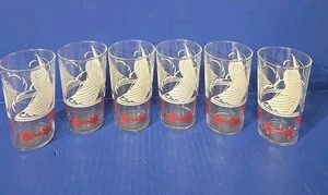 6-1950s-1960s Sailboats & Anchors Swanky Swigs 4 3/4" Juice Tumblers - Picture 1 of 7