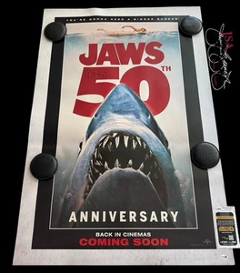 RICHARD DREYFUSS SIGNED JAWS 50th ANNIVERSARY POSTER 27X40 DS INT. VERSION JSA - Picture 1 of 6