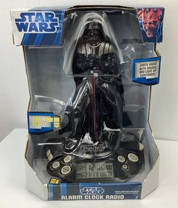 Star Wars 12" Darth Vader Alarm Clock Radio Factory Sealed Light Up Lightsaber - Picture 1 of 5