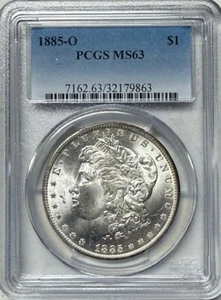 USA - Morgan Silver Dollar - $1 - 1885-O - PCGS-MS-63 - Blast White! - Picture 1 of 2