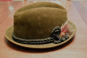 VTG Churchill Ltd Mens Brown/green khaki Fedora Hat Size 7 Henry's Wichita, KS - Picture 1 of 9