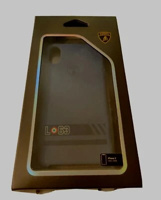 Custodia posteriore silicone originale Lamborghini Huracan-D13 per iPhone X / XS blu - Immagine 1 di 2