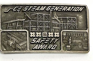 Vintage Steam Generation Safety Award BELT BUCKLE USED - Picture 1 of 10
