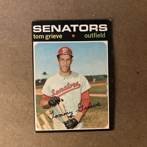 1971 Topps Baseball Tom Grieve Washington Senators Card #167