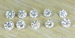 10pc 1.4mm Real Authentic Natural Loose Diamond I1 Clarity J Col Round Full Cut - Picture 1 of 4