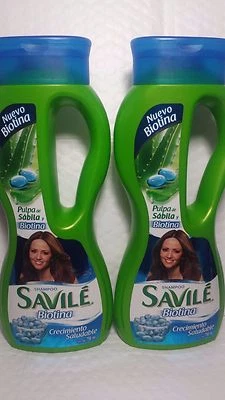 2 SAVILE BIOTIN SHAMPOO WITH ALOE PULP 22.33 FL OZ EA.  750 ML EA. MADE MEXICO - Image 1 of 3