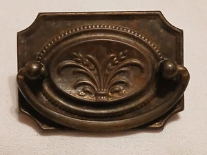 Antque Punched Metal Dresser Drawer Drop Pull Handle - Picture 1 of 4