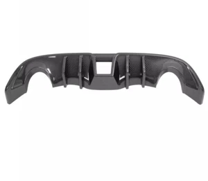 For Nissan 370Z 09-20 Rear Bumper Diffuser Lip Racing Spoiler 4 Fins Carbon Look - Picture 1 of 11