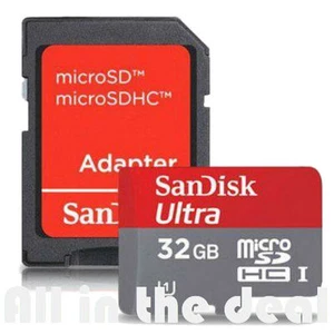 Karta pamięci SanDisk 32GB 32G Ultra Micro SD HC Class 10 do GoPro Hero3 MicroSD - Zdjęcie 1 z 1