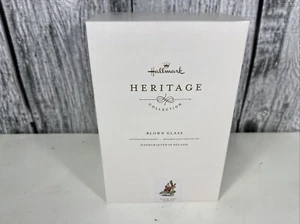 Hallmark® Heritage Collection Blown Glass Folk Art Santa NIB - Imagen 1 de 3