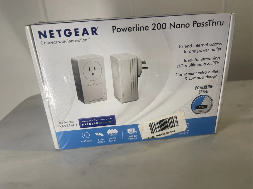 Netgear PowerLine AV+ 200 Nano Adapter XAV1601 !!! Factory Sealed !! - Image 1 of 3