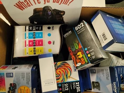 Lote Mixto de Tinta para Impresora Epson, Brother y HP - Nueva, Caja Abierta y Artículo Ligeramente Usado Foto 1 de 4