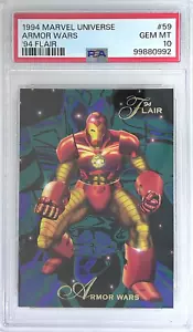 1994 Marvel Universe '94 Flair Armor Wars #59 PSA 10 GEM MINT - Picture 1 of 2