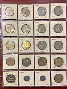 Weltmünzen Israel 1 Lira 1965 bis 1979 Lot 20 bankfrisch  - Bild 1 von 6