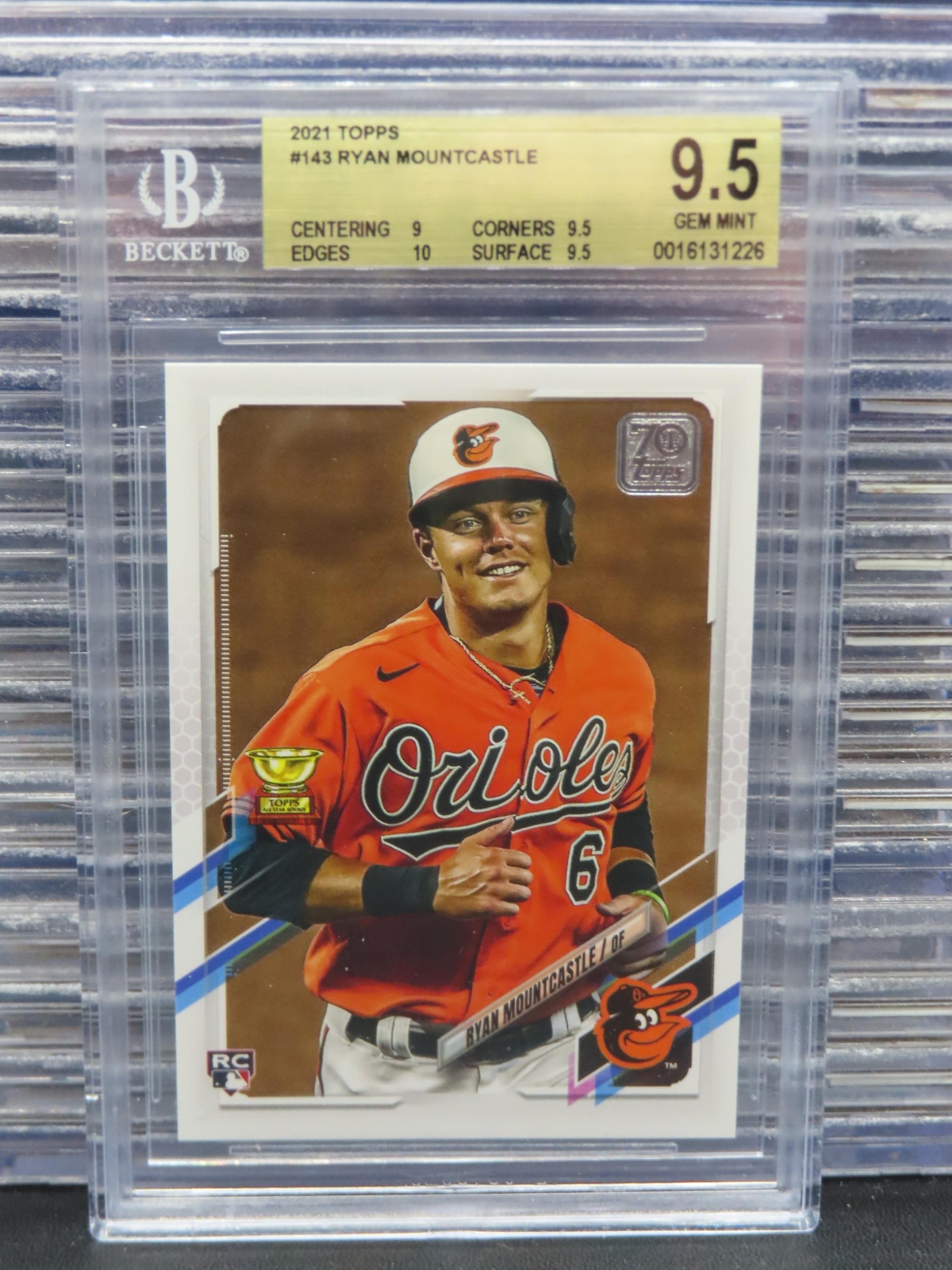 2021 Topps Ryan Mountcastle Base Rookie Card RC #143 BGS 9.5 Orioles