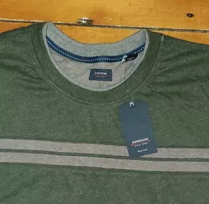 NUEVO CON ETIQUETAS ARROW Verde Ejército Manga Larga Polo Big Mans Talla Grande 4XL NUEVO - Imagen 1 de 6