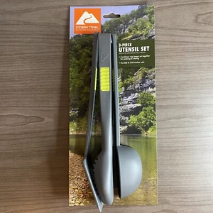 Camping Hiking Cooking Bundle Portable 3 Piece Utensil Set Spatula Tongs Spoons - Picture 1 of 4