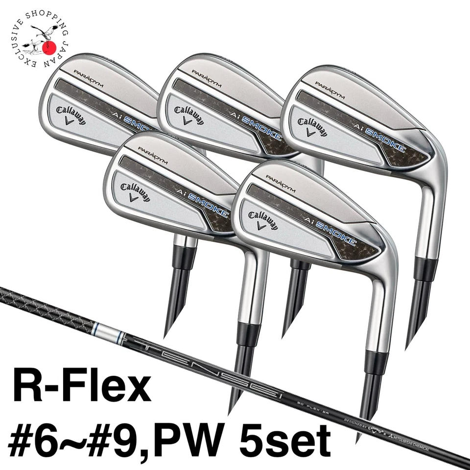 Callaway PARADYM Ai SMOKE Iron Set 5pcs #6~#9,PW R-Flex Tensei 50 Graphite Shaft - Image 1 of 4