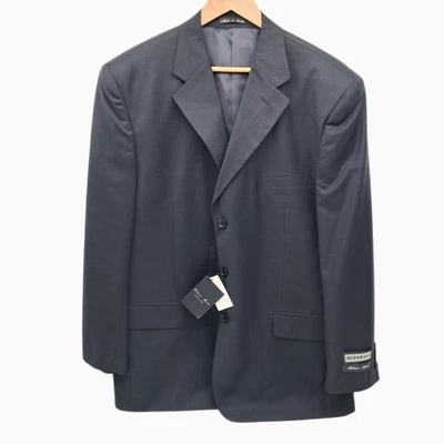NUEVO Blazer Milano Moda Mezcla Lana Para Hombres 46R Azul Marino Oscuro Abrigo Deportivo Traje Chaqueta Foto 1 de 4