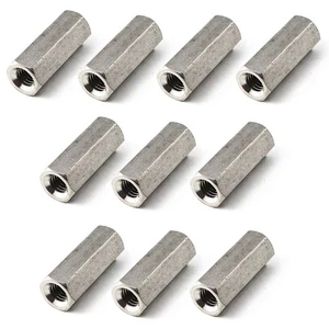 Tuerca de acoplamiento hexagonal larga M8x13x15 304 acero inoxidable varilla redonda tuerca de acoplamiento (Pa... - Imagen 1 de 6