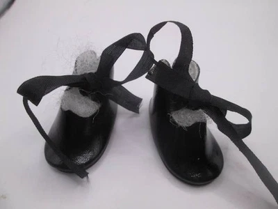 Doll Shoes 8-10" ~❤️~ Black Lace-up #984 - Image 1 of 2