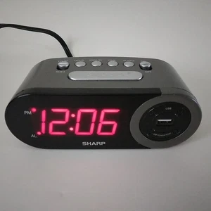 Sharp SPC546C Alarm Clock With USB PORT-Red Digits-Tested Works - Picture 1 of 13