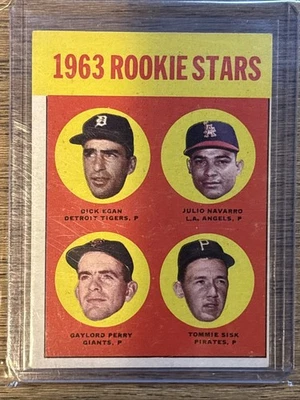 1963 Topps - Rookie Stars Gaylord Perry, Tommie Sisk, Dick Egan #169 (RC) - Image 1 of 2