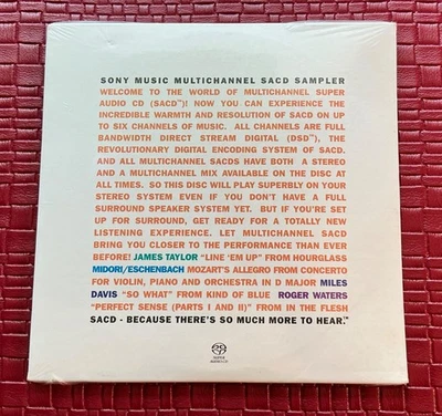 SONY MUSIC Multichannel SACD Sampler PROMO 4-song Miles Davis Roger Waters+2 NEW - Image 1 of 2