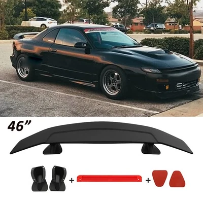 For Toyota Celica Matte Black Rear 46" inch Trunk Spoiler Racing Wing GT Style Foto 1 de 4